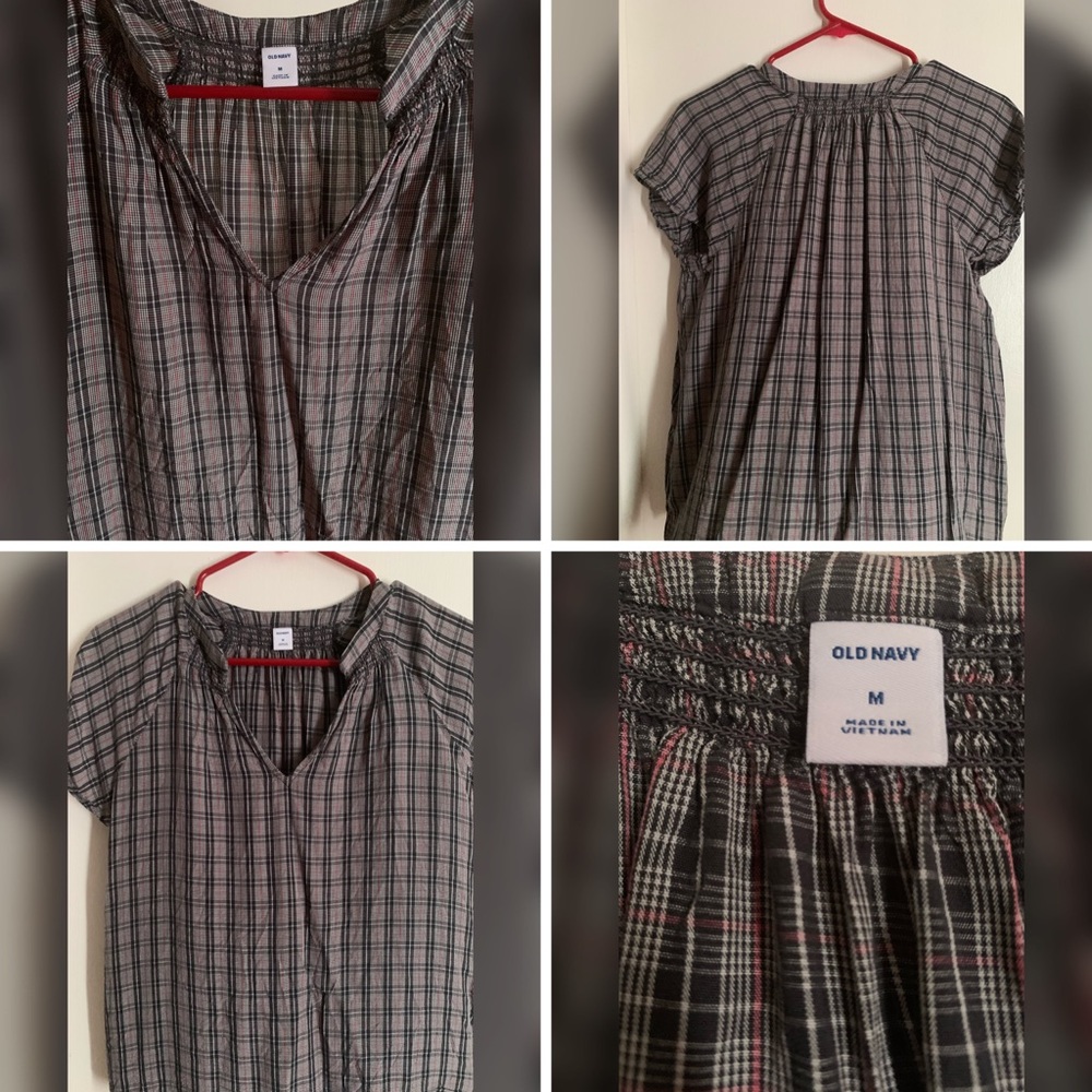 Old Navy Plaid Women’s Top Size Med
